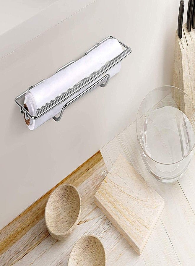POGON Foil Cutter for Kitchen, Aluminium Foil Stand with Cutter, Stainless Steel (Silver) - Image 4
