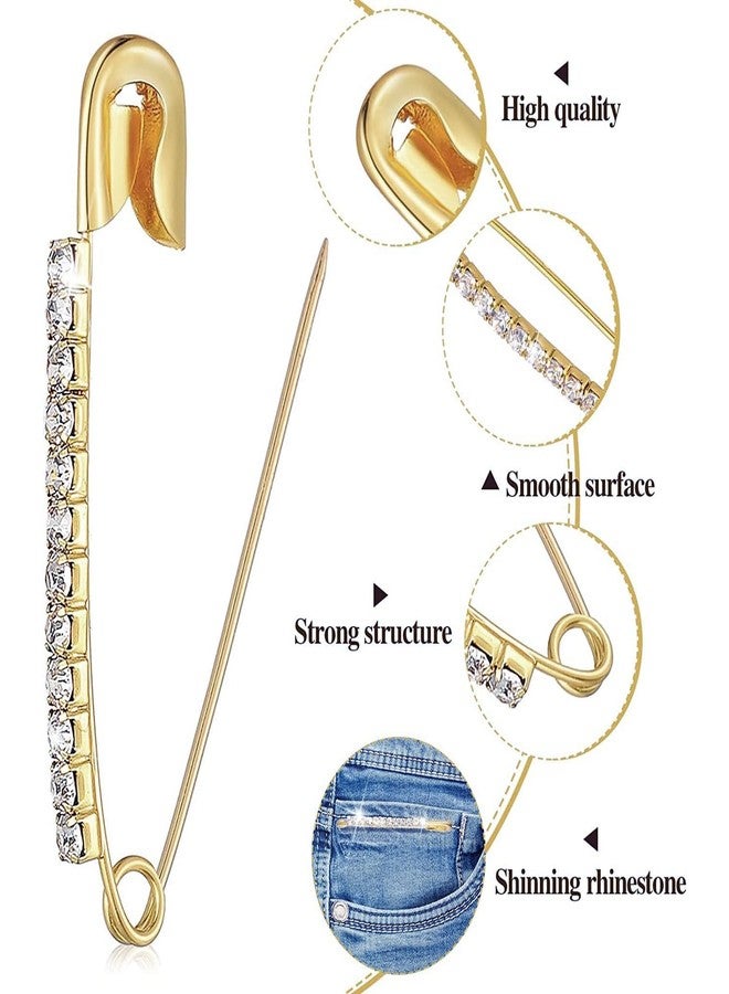 VAMA FASHIONS Multicolour Stone Saree Safety dress Draping Clothes pins brooch Sari Pleats Pallu Pin for girls Women - Image 5
