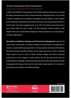 Essentials of Healthcare Strategy and Performance Management: A Practical Guide for Executives and Emerging Leaders - pzsku/Z548436F4489401975A23Z/45/_/1740557220/5e4a2515-f27a-4c65-9fd5-09aebd1502c3