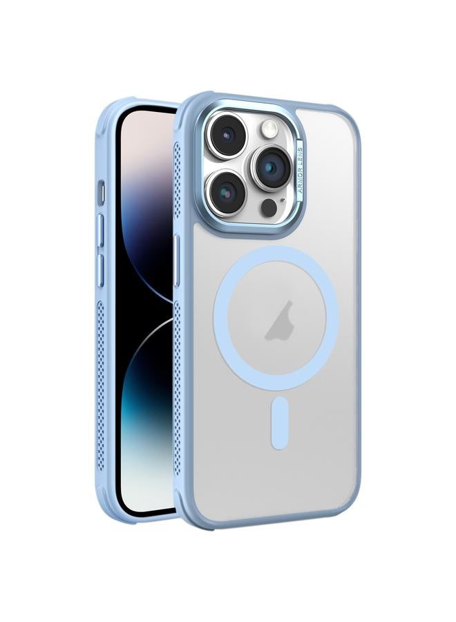 اس-توب جراب لهاتف iPhone 14 Pro مصنوع من مواد تبريد جانبية مع ملمس جلدي غير لامع وإطار عدسة معدني وغطاء هاتف MagSafe - Image 1