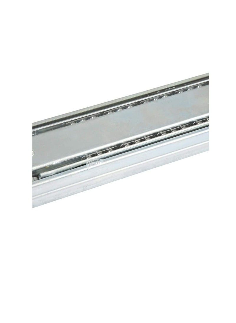 ROBUSTLINE - Robustline Drawer Slides | Side Mounted | Soft Closing | Silver | 18 inch | 2 Pieces - Image 1