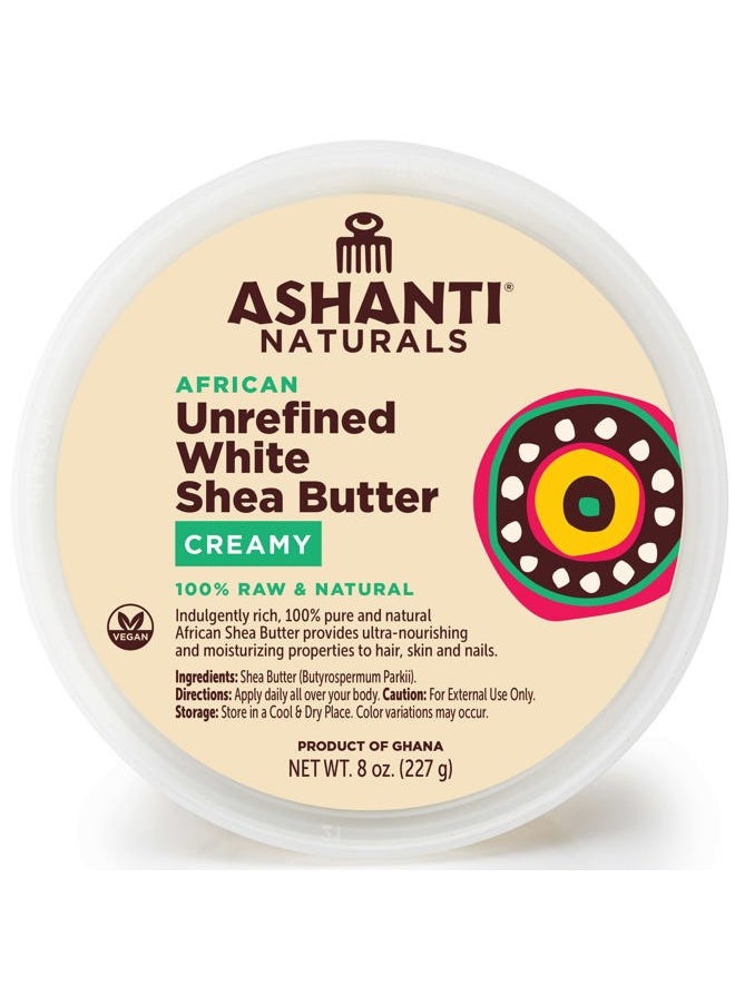 Ashanti Naturals - White Raw Shea Butter | Unrefined African Shea Butter | Creamy Moisturizer for Easy Application - 8 oz - Image 1