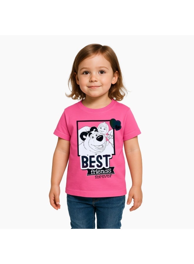 Trucare Masha Best Friends Forever  Girl's Short Sleeve T-Shirt - Image 1