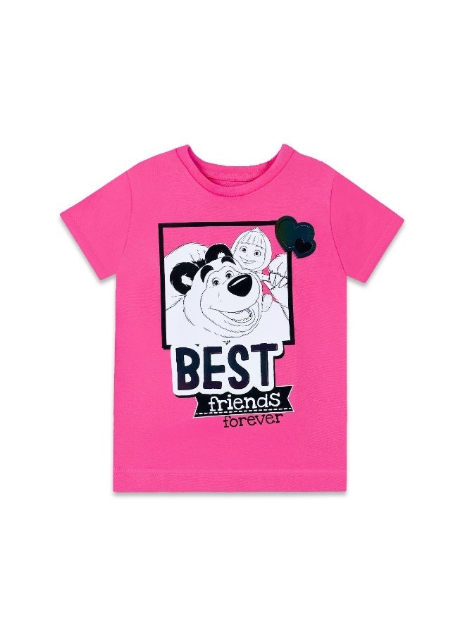 Trucare Masha Best Friends Forever  Girl's Short Sleeve T-Shirt - Image 2