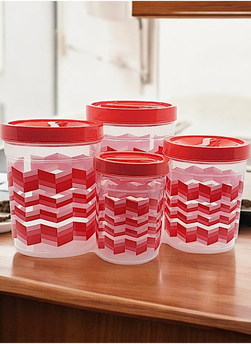 Silo Plastic Food Container Set of 4 Pieces - 500ml, 1000ml, 1500ml, and 2000ml - Red - pzsku/Z548457C795BAF7A31C4BZ/45/_/1736423851/21cfcae1-6fb7-4ee7-8c40-2d2cde226dac