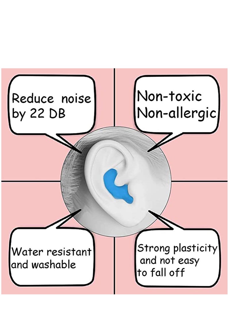 KASTWAVE - Sleep Earplugs, Silicone Earplugs, Sleep Earplugs with High Decibel Noise Protection Waterproof Earplugs for Sleep Learning Swimming and Cancelling Noise - Image 1