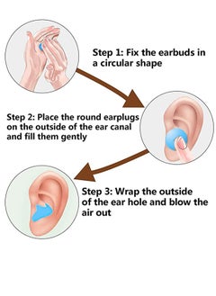 KASTWAVE Sleep Earplugs, Silicone Earplugs, Sleep Earplugs with High Decibel Noise Protection Waterproof Earplugs for Sleep Learning Swimming and Cancelling Noise  - Image 3