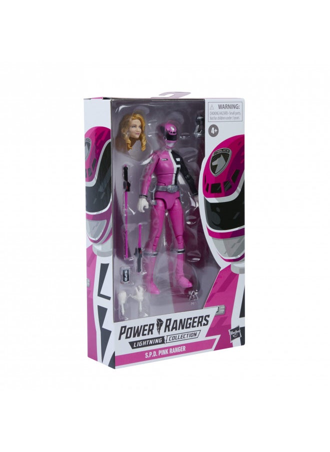 POWER RANGERS Power Rangers Lightning Collection S.P.D. Pink Ranger 6-Inch Premium Collectible Action Figure Toy with Accessories  - Image 4