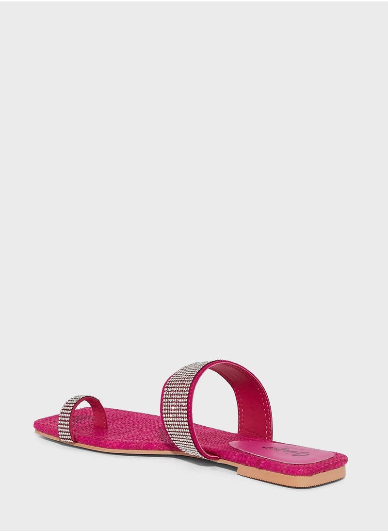 Ginger - Embellished Flat Sandals - Image 1