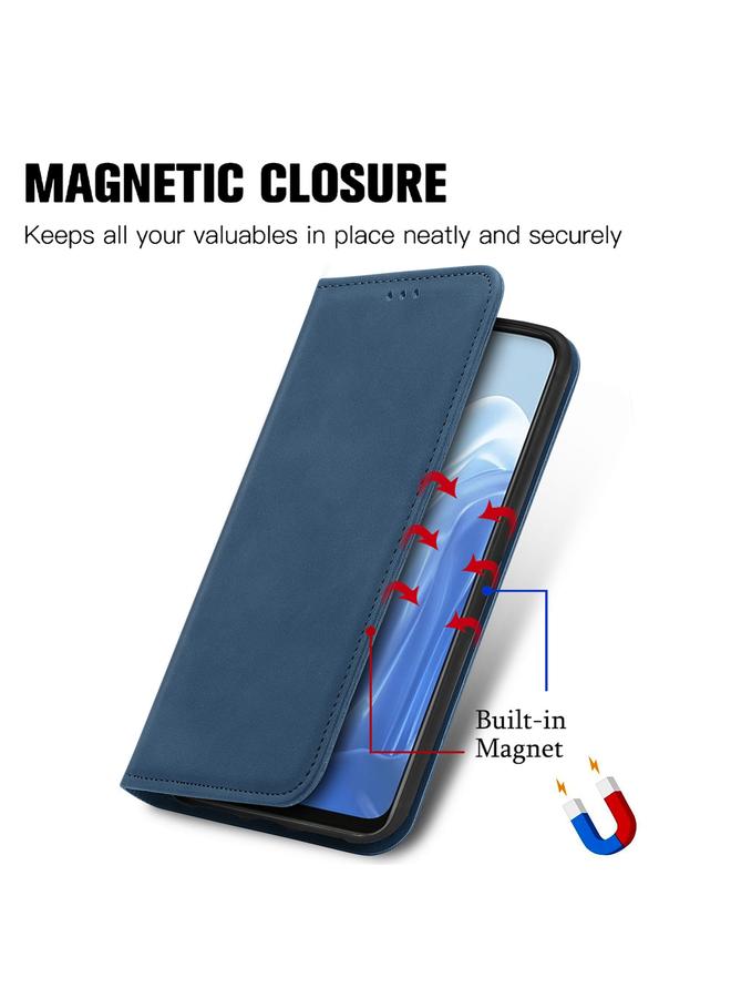 S-TOP Case For OPPO Reno7 5G Retro Skin Feel Magnetic Horizontal Flip Leather Phone Case - Image 5