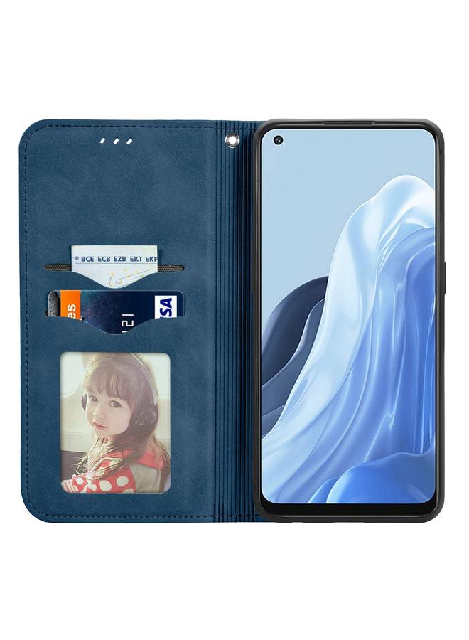 S-TOP Case For OPPO Reno7 5G Retro Skin Feel Magnetic Horizontal Flip Leather Phone Case - Image 3