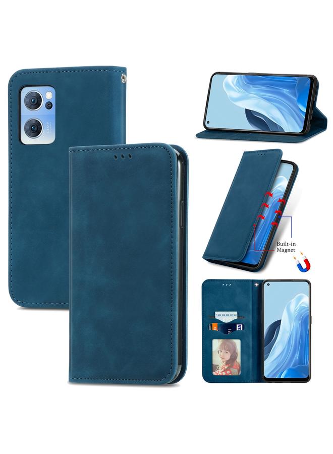 S-TOP Case For OPPO Reno7 5G Retro Skin Feel Magnetic Horizontal Flip Leather Phone Case - Image 1