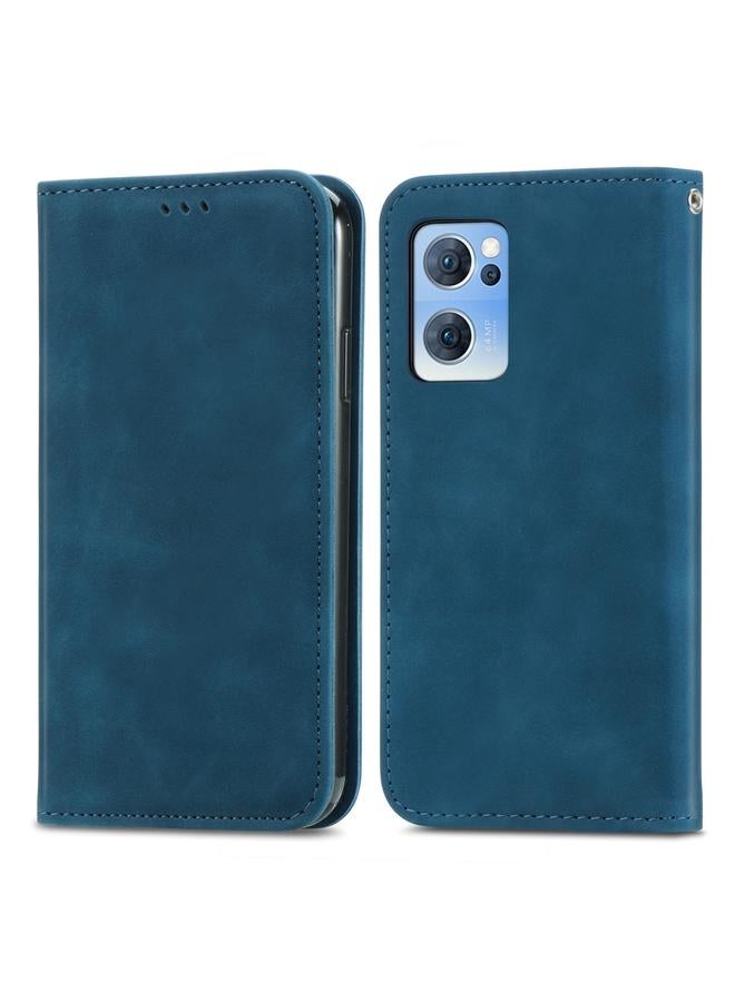S-TOP Case For OPPO Reno7 5G Retro Skin Feel Magnetic Horizontal Flip Leather Phone Case - Image 2