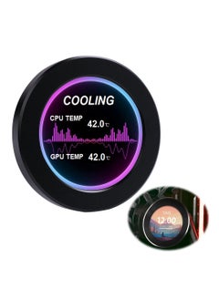 2.1" AIO Computer Temp Monitor, CPU Cooler LCD Display Kit, Upgrade for Water Cooling Systems, PC Sensor Panel, ARGB Case, Prebuilt Gaming PC Accessories (Black)