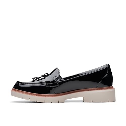 Clarks Women's Westlynn Bella Loafer, Black Patent, 7 - Image 3