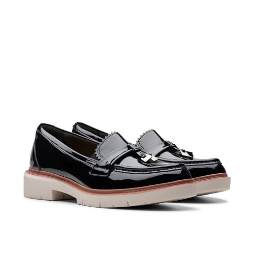 Clarks Women's Westlynn Bella Loafer, Black Patent, 7 - Image 5