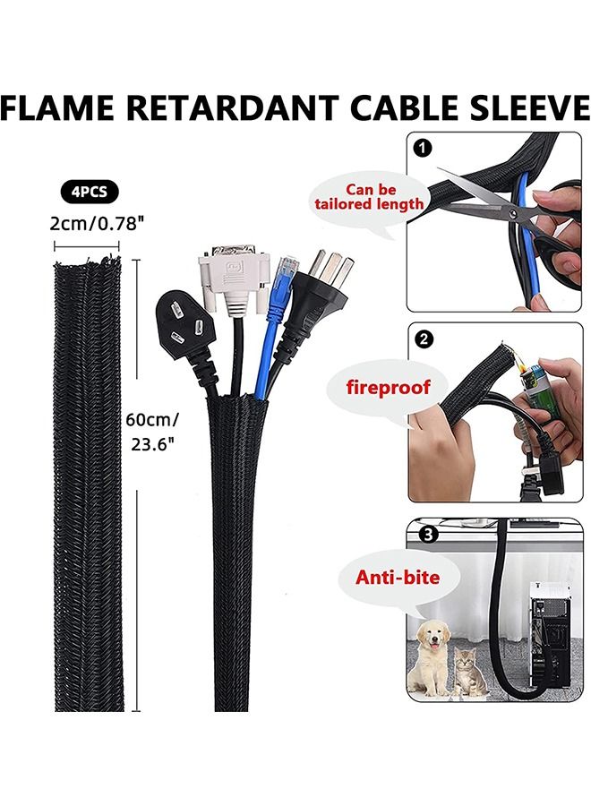 Arabest 273 Pcs Cable Management Organizer Kit, Cable Organizer for Home and Office. Useful for Power Cord, Desktop Cable Clips Bundle, USB Cable, TV Cable, PC, Home Office Cord Holder for Desk etc - Image 3