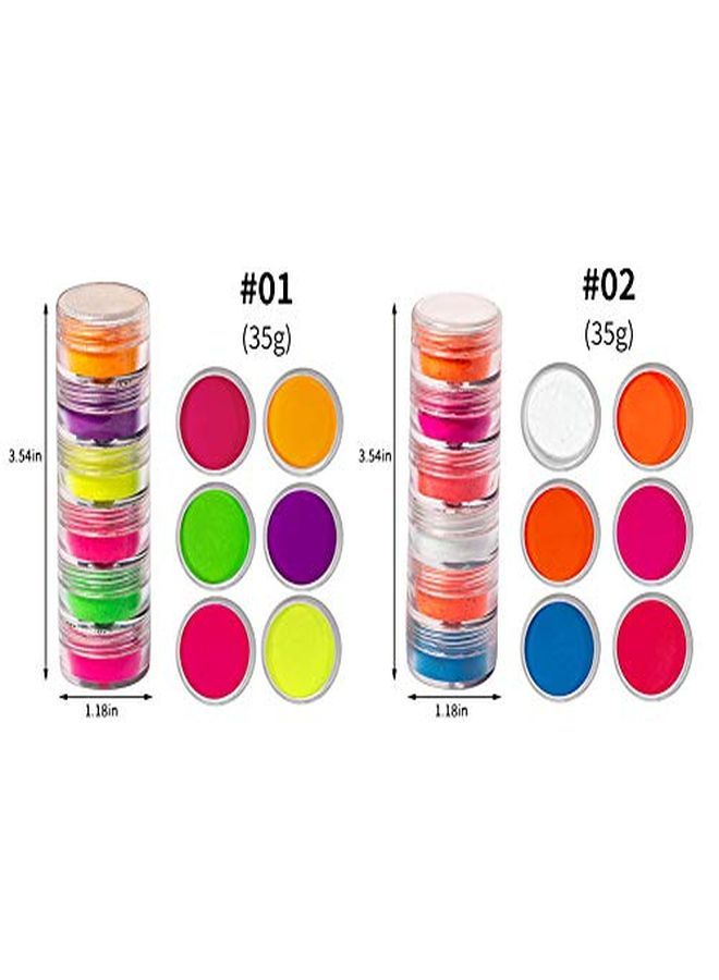 DAGEDA 24 Color Pigment Nail Powder Colorful Iridescent Glitter Ultrafine Luminous Pearlescent HighGloss Halo Powder Nails Pigments Dust 3D  Nail Art Decoration - Image 2