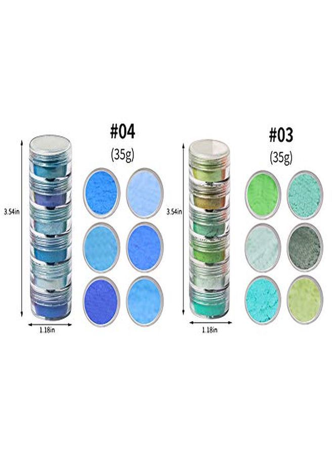 DAGEDA 24 Color Pigment Nail Powder Colorful Iridescent Glitter Ultrafine Luminous Pearlescent HighGloss Halo Powder Nails Pigments Dust 3D  Nail Art Decoration - Image 3