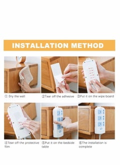 Excefore Self Adhesive Power Strip Holder 4pcs Self Adhesive Socket Organizer, Holder, Simplest Mount For Board, Remote Control Stored In The Kitchen, Home And Office  - Image 4
