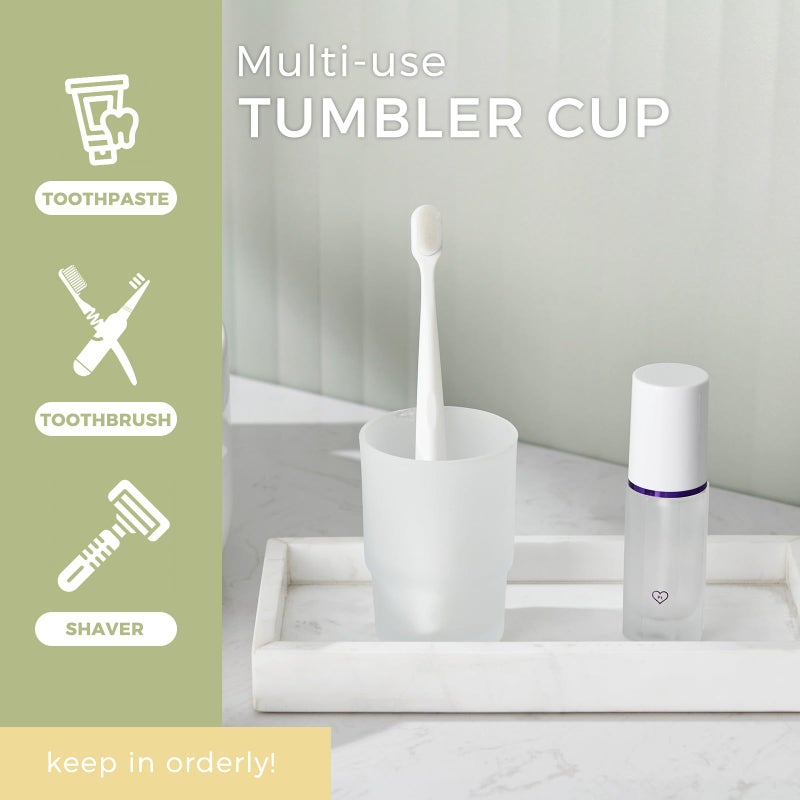 Aomasi Tumbler Glass, Frosted Bathroom Rinsing Cup, Replacement Tumbler for Aomasi Toothbrush Holder - Image 5