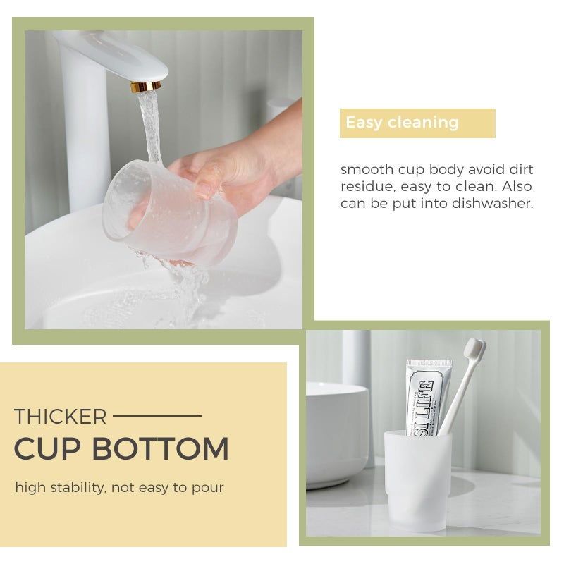 Aomasi Tumbler Glass, Frosted Bathroom Rinsing Cup, Replacement Tumbler for Aomasi Toothbrush Holder - Image 4