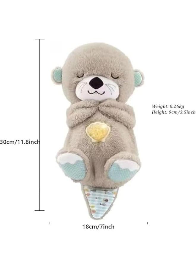 Breathing Otter, Soothe 'N Snuggle Otter with Breathing Movements and Music, Baby Breathing Soothing Otter Plush Doll, Music Sleep Companion, Sleep Aid.