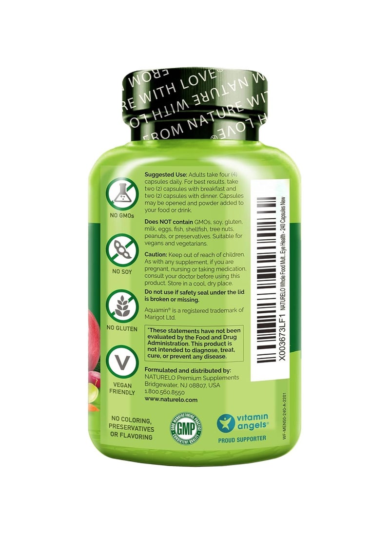 NATURELO - Whole Food Multivitamin For Men 50+ To Support Heart Brain And Prostate 240 Vegetarian Capsules - Image 1