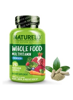 Whole Food Multivitamin For Men 50+ To Support Heart Brain And Prostate 240 Vegetarian Capsules