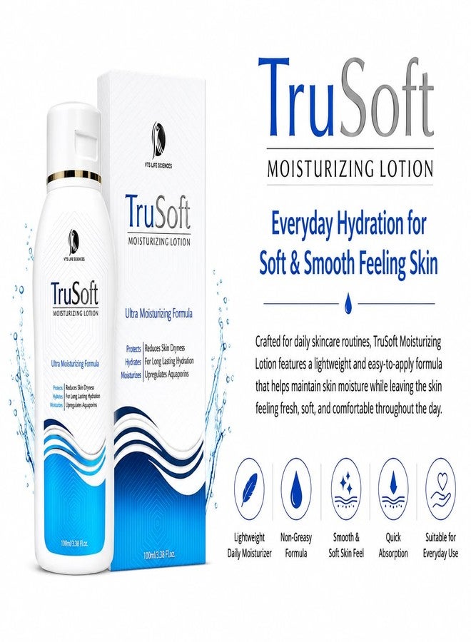 New_TruSoft Moisturizing Lotion for Dry & Sensitive Skin | Ultra Moisturizing Daily Body Lotion with Long Lasting Hydration | Non-Greasy Skin Care Formula | 100ml - Image 2