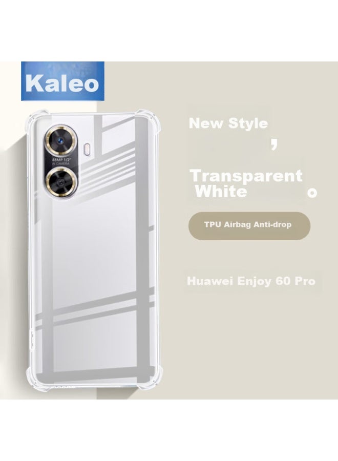 Kelleia Huawei Enjoy 60 Pro Phone Case, Enjoy 60 Pro Protective Cover, Full Protection Shockproof Tpu Airbag Soft Shell/protective Case, Transparent, 6.8 Inches - Image 1