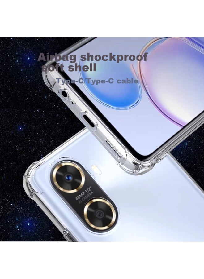 Kelleia Huawei Enjoy 60 Pro Phone Case, Enjoy 60 Pro Protective Cover, Full Protection Shockproof Tpu Airbag Soft Shell/protective Case, Transparent, 6.8 Inches - Image 2
