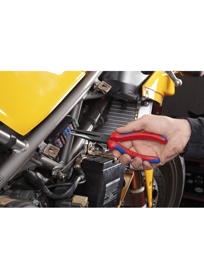 KNIPEX KNIPEX Tools - Long Nose Pliers With Cutter, Multi-Component (2612200), Multi-Colour, 8 inches  - Image 2