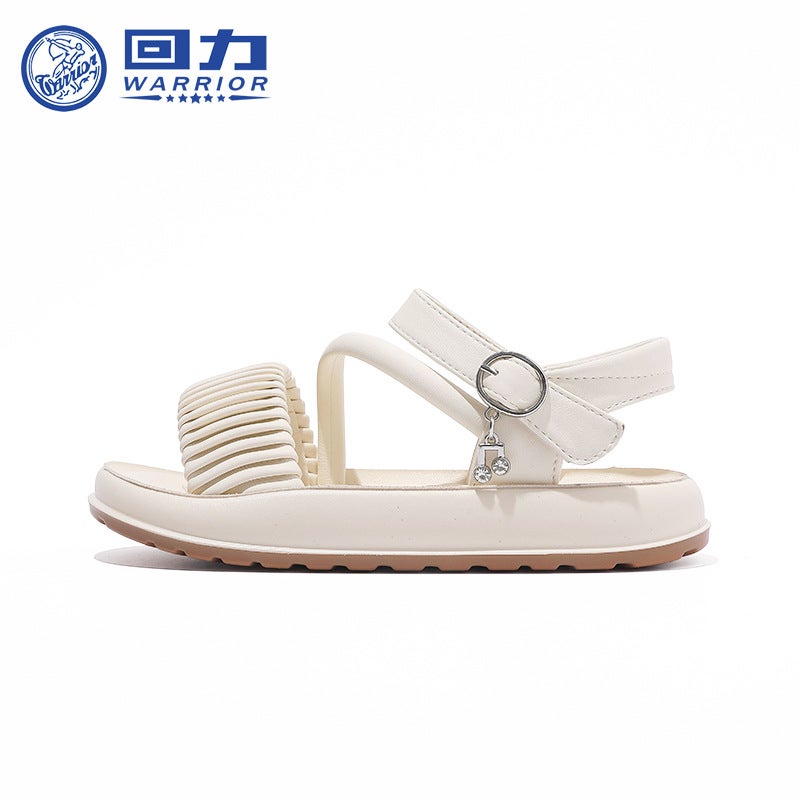 Children'S Shoes Girls Sandals 2025 Summer Princess Style Daily Easiest For Match Soft Sole Open Toe Beach Shoes - Image 1