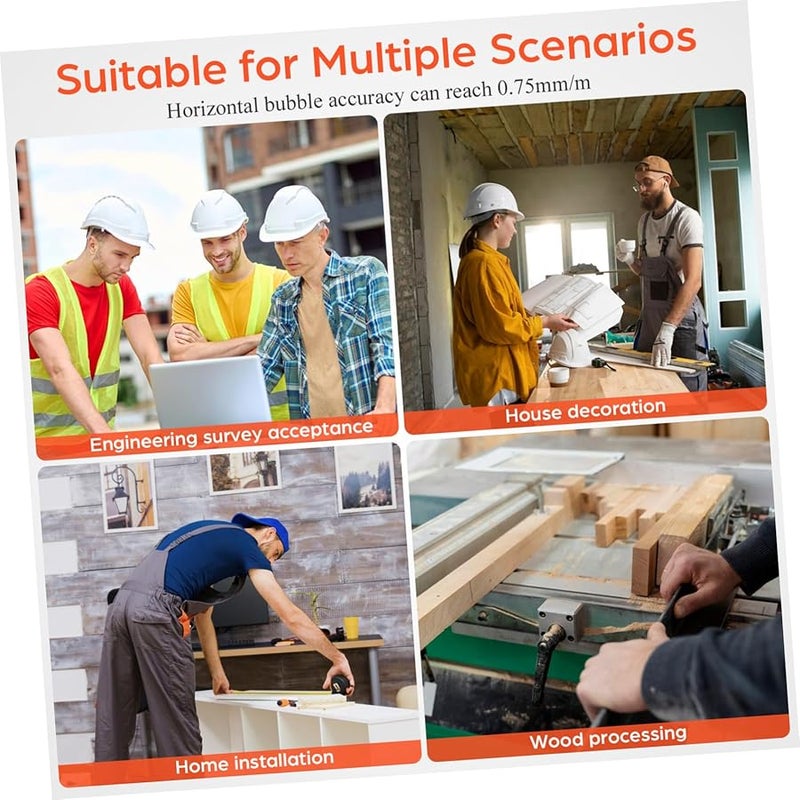 Coheali 4 قطع مسطرة مستوى مغناطيسي صغير عالية الدقة لتأطير الصور - Image 4