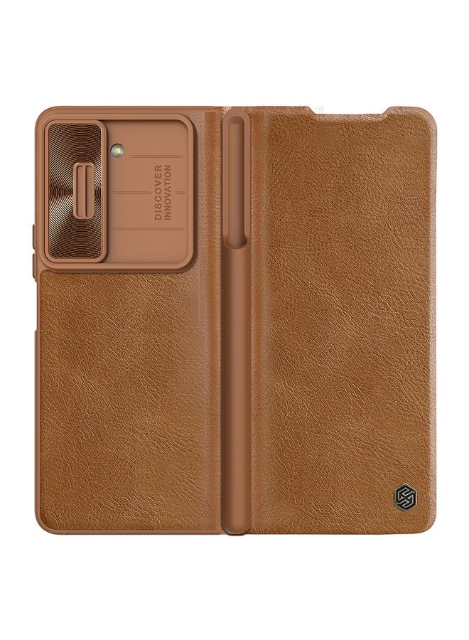 Nillkin Case For Samsung Galaxy Z Fold5 QIN Series Pro Sliding Camera Cover Design Leather Phone Case - Image 1