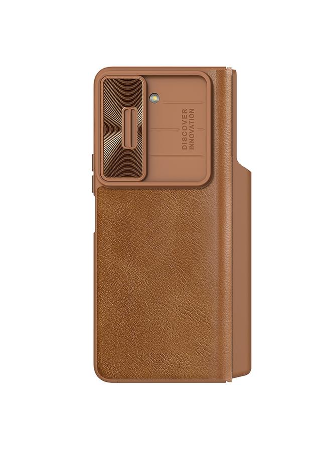 Nillkin Case For Samsung Galaxy Z Fold5 QIN Series Pro Sliding Camera Cover Design Leather Phone Case - Image 4