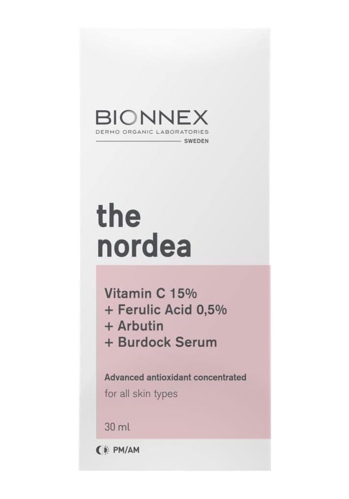 BIONNEX بيونكس ذا نورديا سيروم فيتامين سي 15% للوجه للبقع الداكنة، الخطوط الدقيقة، والتجاعيد - 30 مل - Image 2