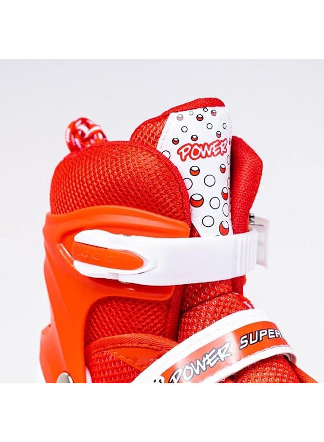 POWER Adjustable Roller Skate Shoes 2-Rows 4-Wheels Size 31-34 - Image 4
