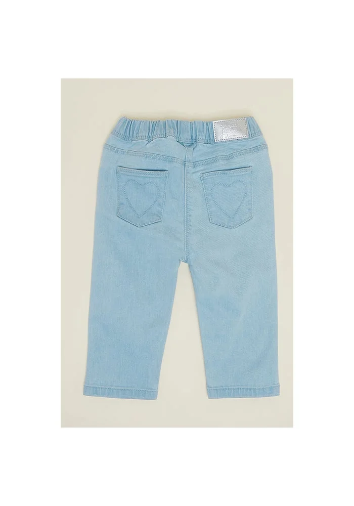 R&b Washed Jeggings with Elastic Waist