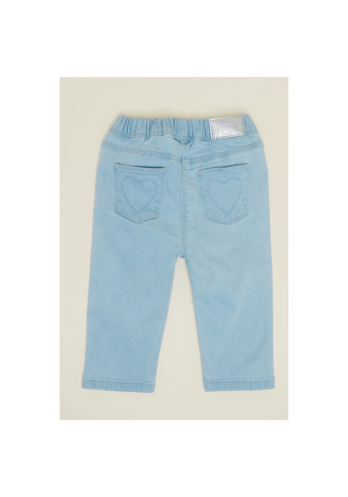 R&B Washed Jeggings with Elastic Waist - Image 2