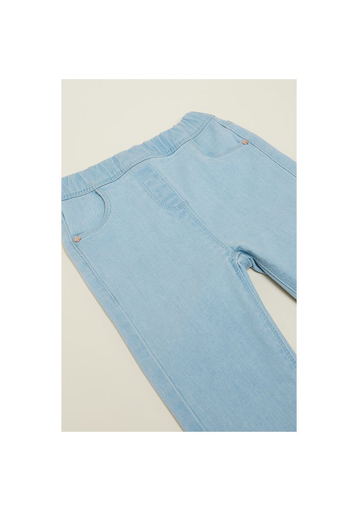 R&B Washed Jeggings with Elastic Waist - Image 3