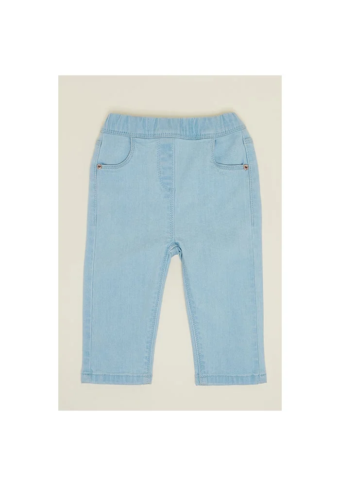 R&b Washed Jeggings with Elastic Waist