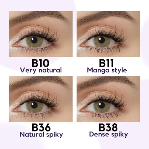 GAQQI Bottom Lash Clusters Natural Bottom Lashes Clear Band, DIY Lash Extensions Lower Lashes, Soft & Comfortable Thin Band Bottom Eyelashes Wispy Daily Style 5mm+6mm 48pcs(B10) - Image 5