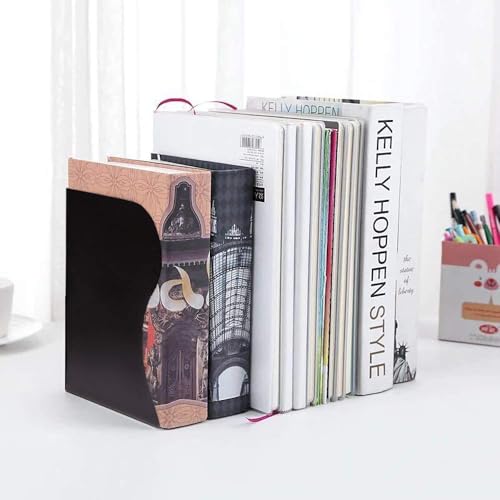 Hyderon Multipurpose Expandable Bookcase Desktop Bookend/Book Stand, Office Book Organizer Box (Color: Black), Steel - Image 4