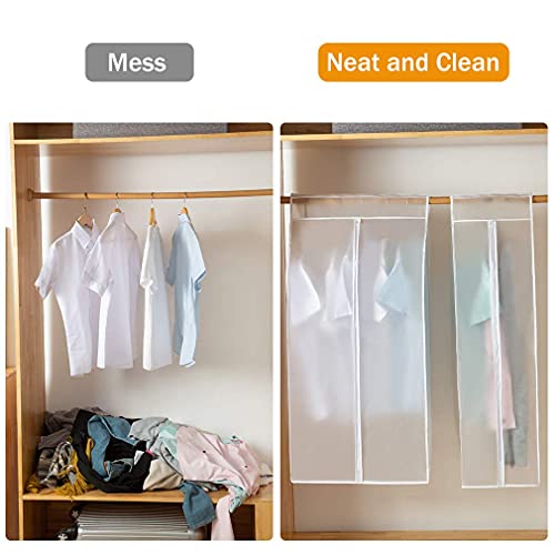 XIAKE Garment Bags M/oth-proof Dust Cover Coat Hanging Clothes Storage Bag Premium Thickened Clothing Organizer Moisture-proof Dust-proof Clothes Cover - Image 5