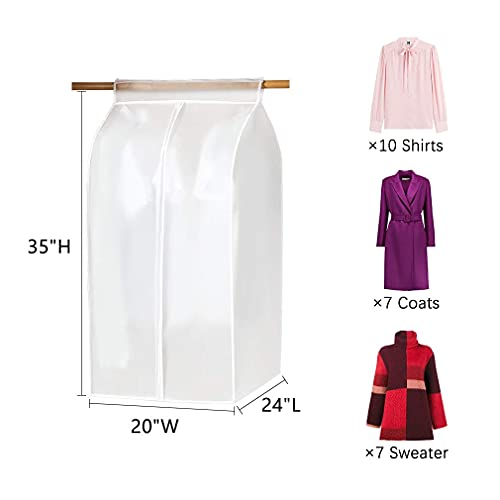 XIAKE Garment Bags M/oth-proof Dust Cover Coat Hanging Clothes Storage Bag Premium Thickened Clothing Organizer Moisture-proof Dust-proof Clothes Cover - Image 2
