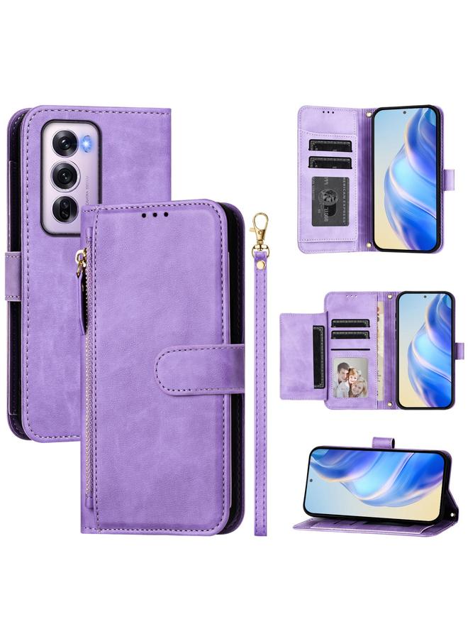 S-TOP Case For OPPO Reno12 Pro 5G Global Multi-Card Slots Zipper Wallet Leather Phone Case - Image 1