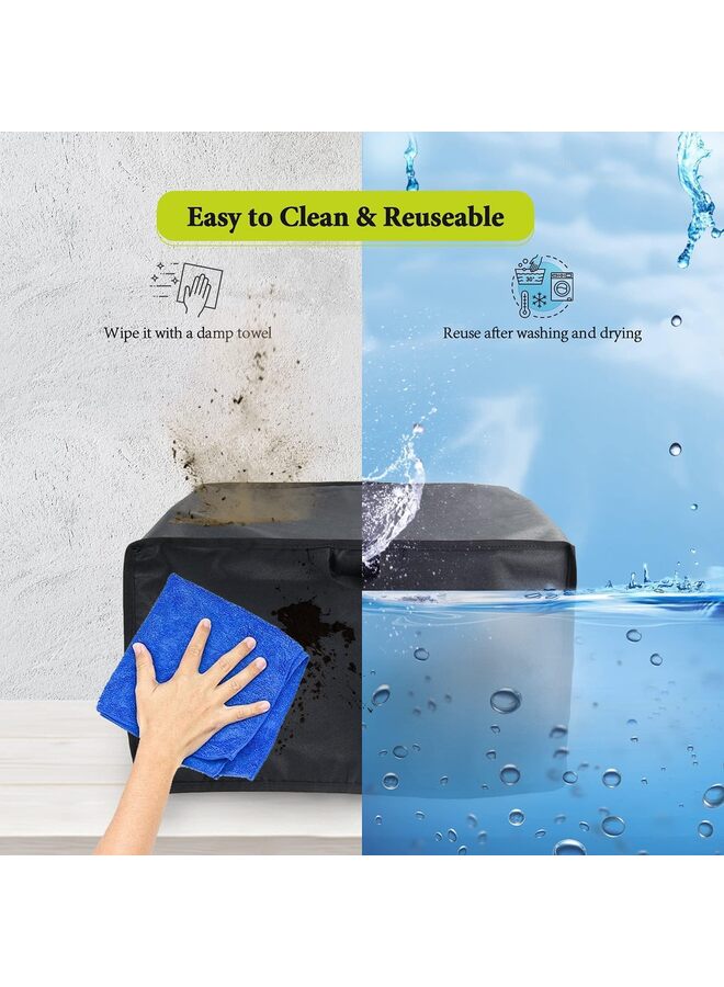 Printer Cover 20L x 16W x 12H Printer Dust Cover 210D Nylon Printer Cover Universal Dust Proof Printer Cover Waterproofing Black Printer Cover Washable Printer Cover - Image 5