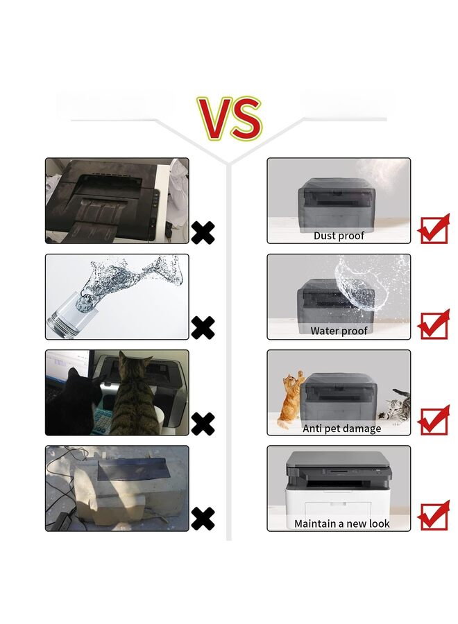 Printer Cover 20L x 16W x 12H Printer Dust Cover 210D Nylon Printer Cover Universal Dust Proof Printer Cover Waterproofing Black Printer Cover Washable Printer Cover - Image 4
